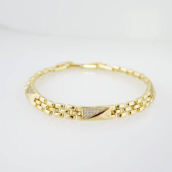 Brazalete de Acero Bañado en Oro 14k - BR073