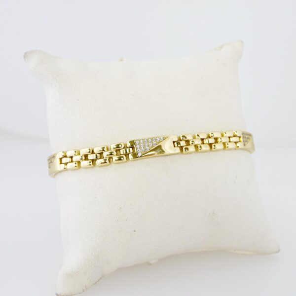 Brazalete de Acero Bañado en Oro 14k - BR073 - Imagen 2