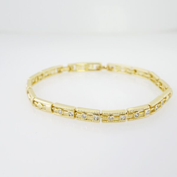 Brazalete de Acero Bañado en Oro 14k - BR074