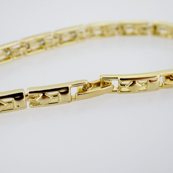Brazalete de Acero Bañado en Oro 14k - BR074 - Imagen 3