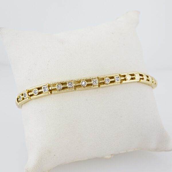 Brazalete de Acero Bañado en Oro 14k - BR074 - Imagen 2