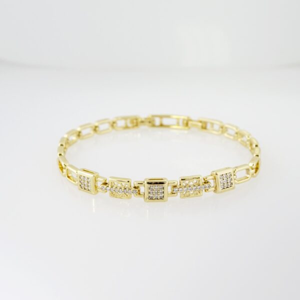 Brazalete de Acero Bañado en Oro 14k - BR075