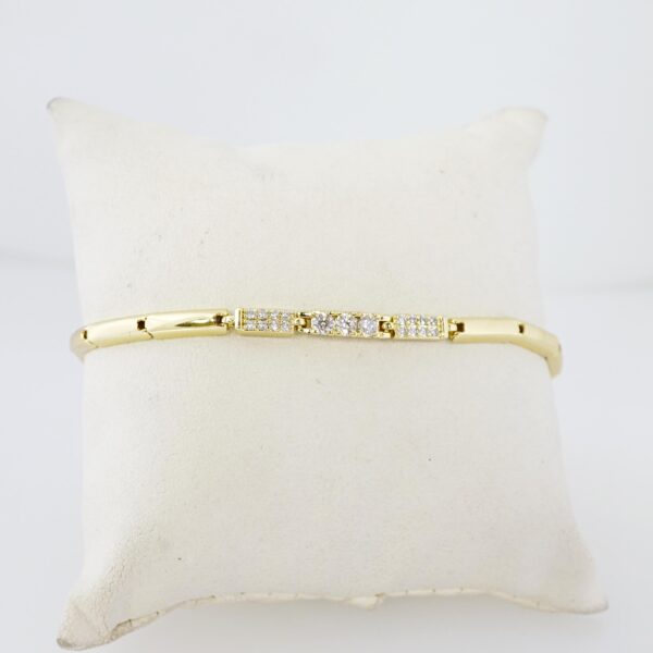 Brazalete de Acero Bañado en Oro 14k - BR069 - Imagen 2