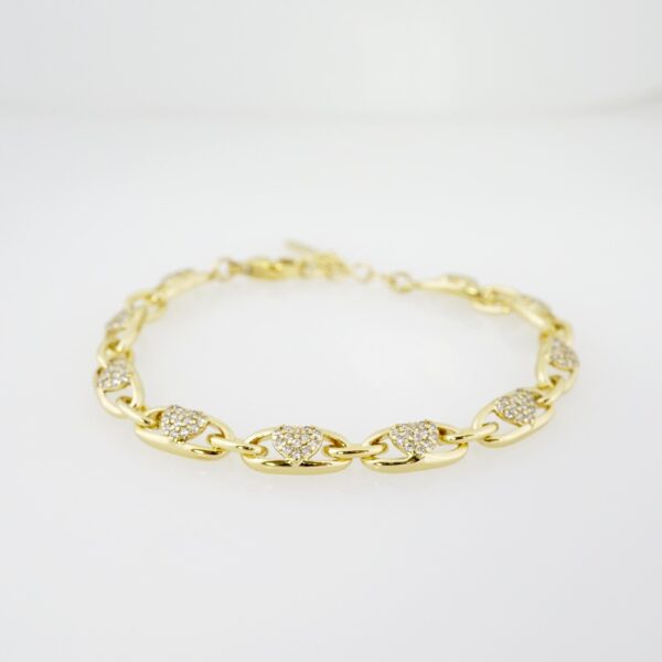 Brazalete de Acero Bañado en Oro 14k - BR077