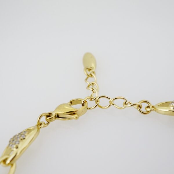 Brazalete de Acero Bañado en Oro 14k - BR077 - Imagen 3