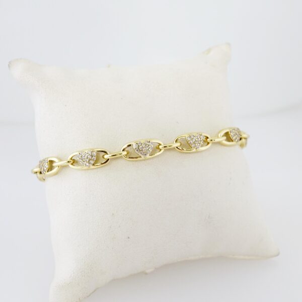 Brazalete de Acero Bañado en Oro 14k - BR077 - Imagen 2
