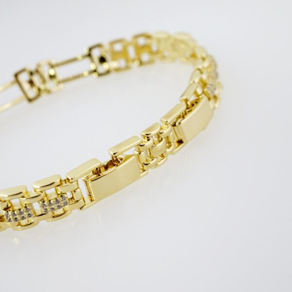 Brazalete de Acero Bañado en Oro 14k - BR078 - Imagen 3