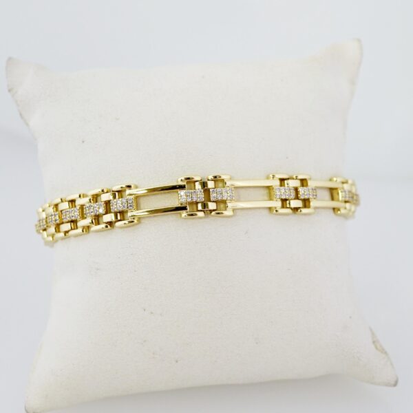 Brazalete de Acero Bañado en Oro 14k - BR078 - Imagen 2
