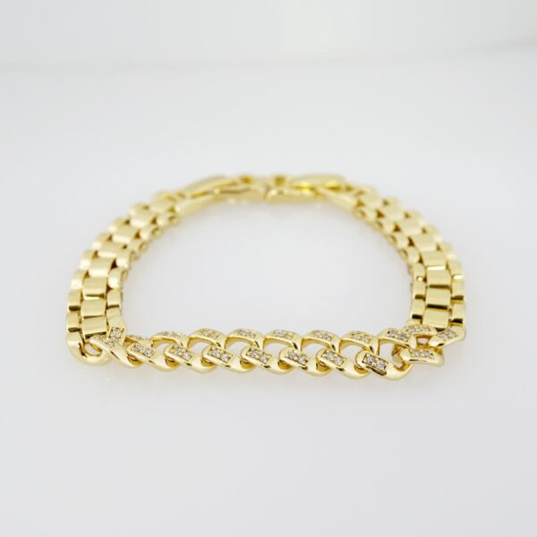 Brazalete de Acero Bañado en Oro 14k - BR079