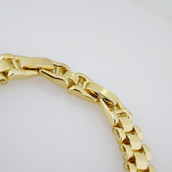 Brazalete de Acero Bañado en Oro 14k - BR079 - Imagen 3