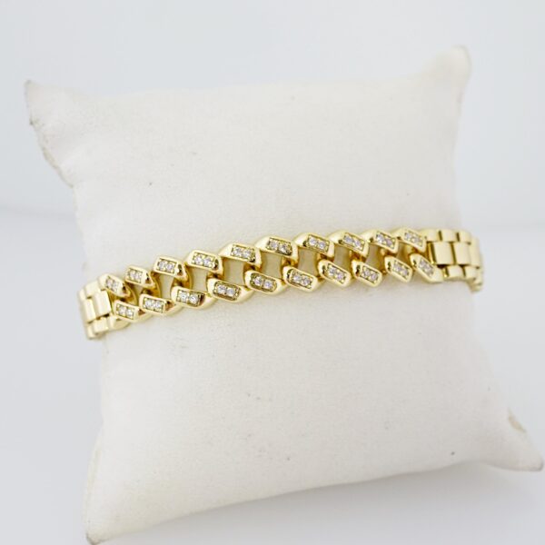 Brazalete de Acero Bañado en Oro 14k - BR079 - Imagen 2