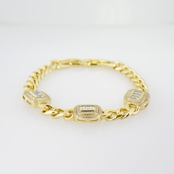 Brazalete de Acero Bañado en Oro 14k - BR080