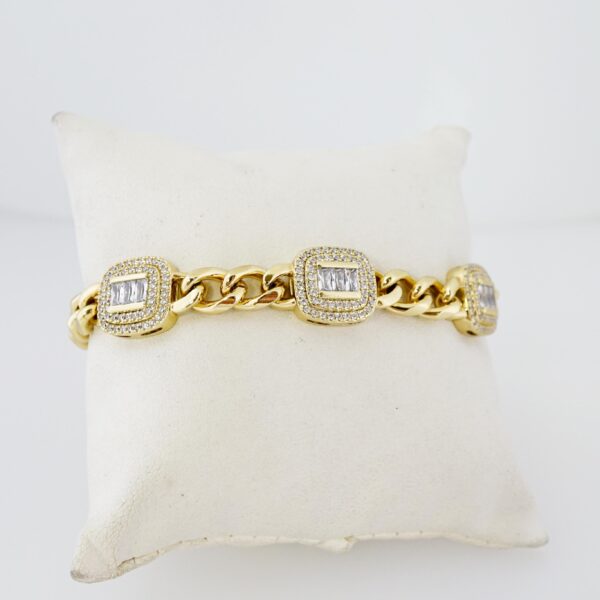 Brazalete de Acero Bañado en Oro 14k - BR080 - Imagen 2