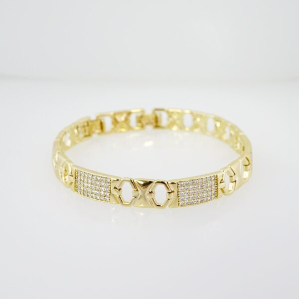 Brazalete de Acero Bañado en Oro 14k - BR081