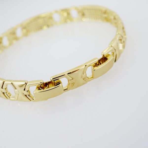 Brazalete de Acero Bañado en Oro 14k - BR081 - Imagen 3
