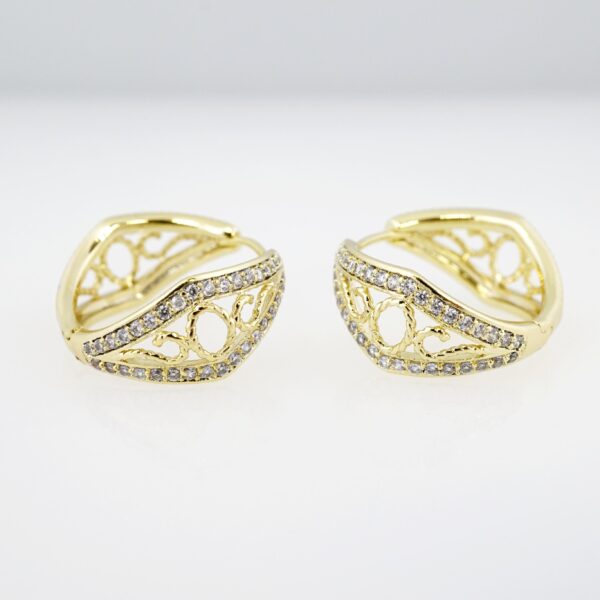 Arete de Acero Bañado en Oro 14k - EA116