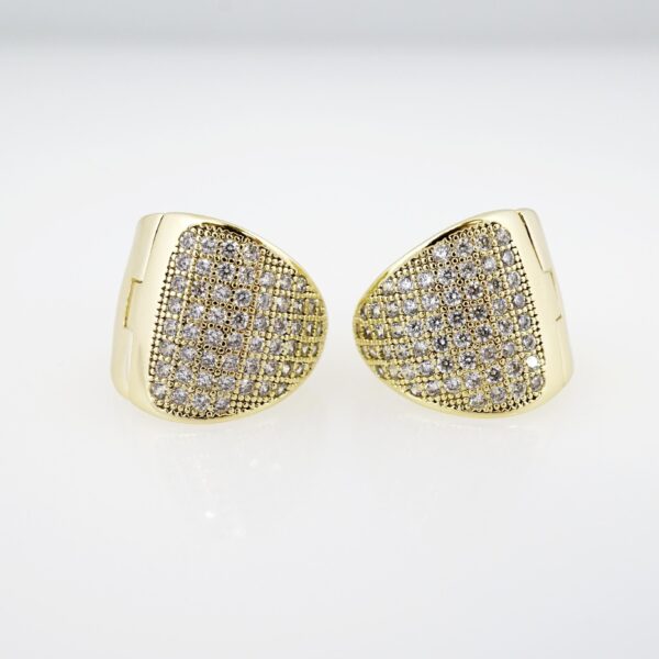 Arete de Acero Bañado en Oro 14k - EA114