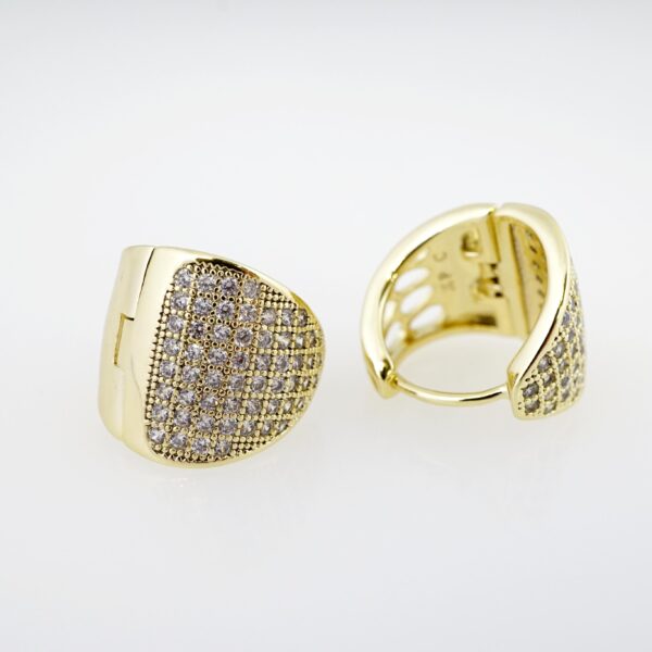 Arete de Acero Bañado en Oro 14k - EA114 - Imagen 2