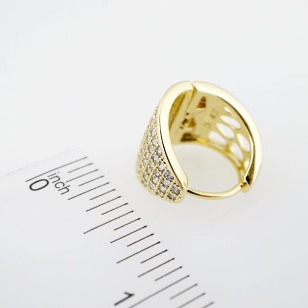 Arete de Acero Bañado en Oro 14k - EA114 - Imagen 3