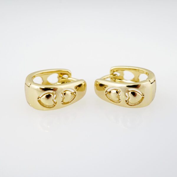 Arete de Acero Bañado en Oro 14k - EA182
