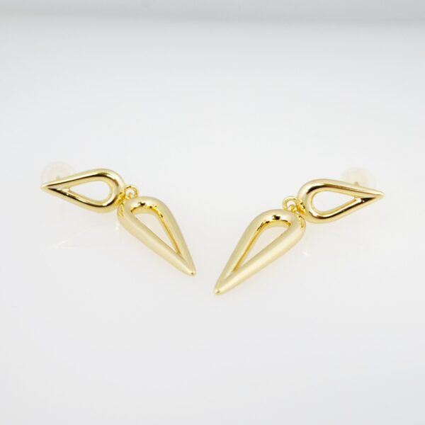 Arete de Acero Bañado en Oro 14k - EA118