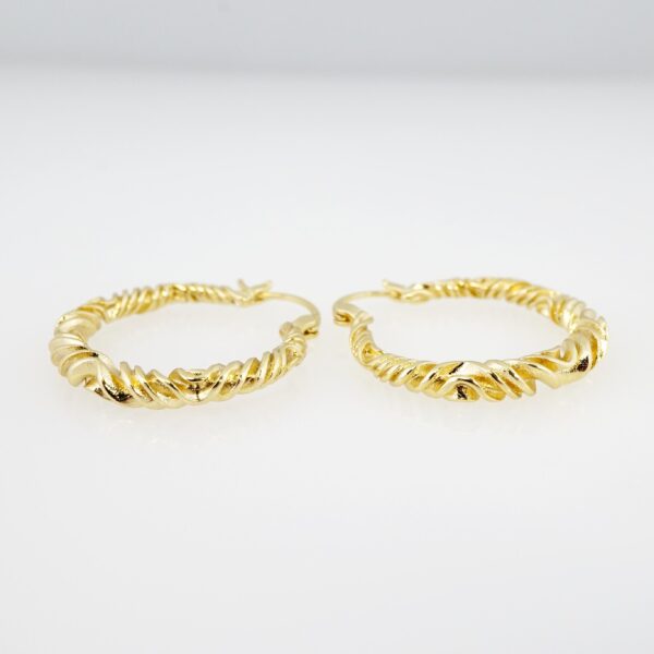 Arete de Acero Bañado en Oro 14k - EA105