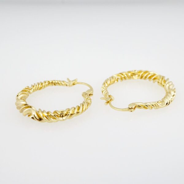 Arete de Acero Bañado en Oro 14k - EA105 - Imagen 2