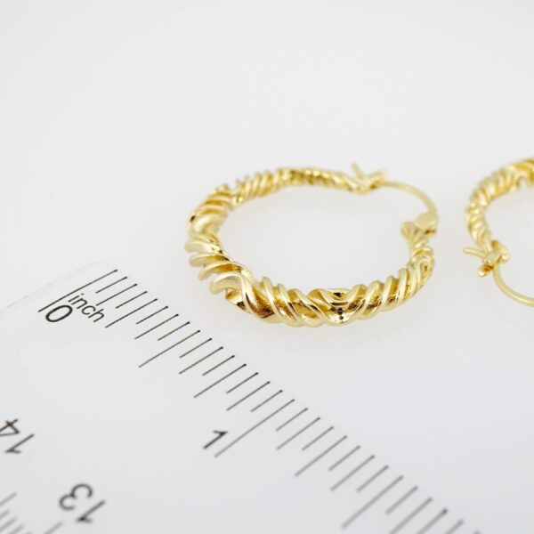 Arete de Acero Bañado en Oro 14k - EA105 - Imagen 3