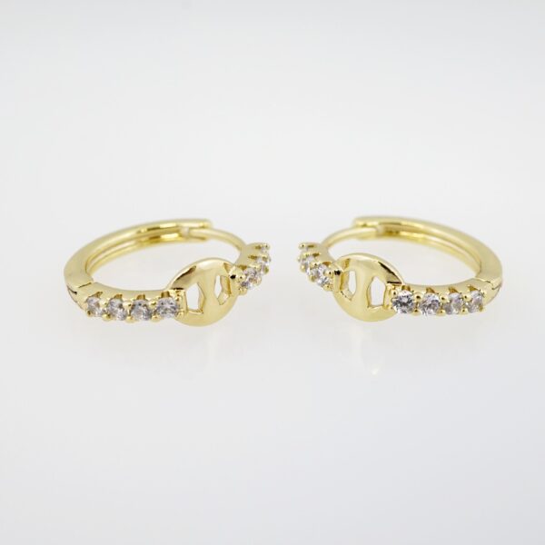 Arete de Acero Bañado en Oro 14k - EA184