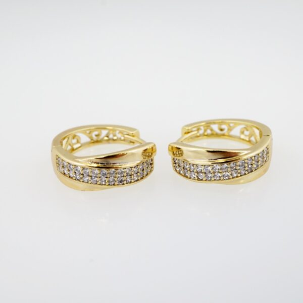 Arete de Acero Bañado en Oro 14k - EA186