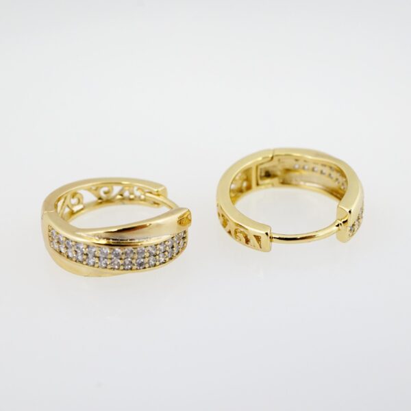 Arete de Acero Bañado en Oro 14k - EA186 - Imagen 2