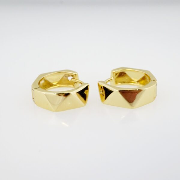 Arete de Acero Bañado en Oro 14k - EA187
