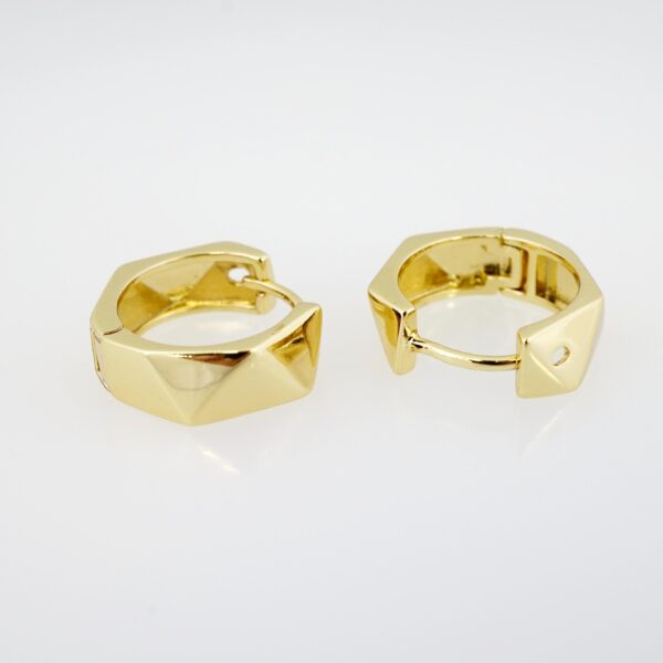 Arete de Acero Bañado en Oro 14k - EA187 - Imagen 2