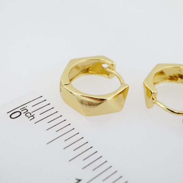 Arete de Acero Bañado en Oro 14k - EA187 - Imagen 3