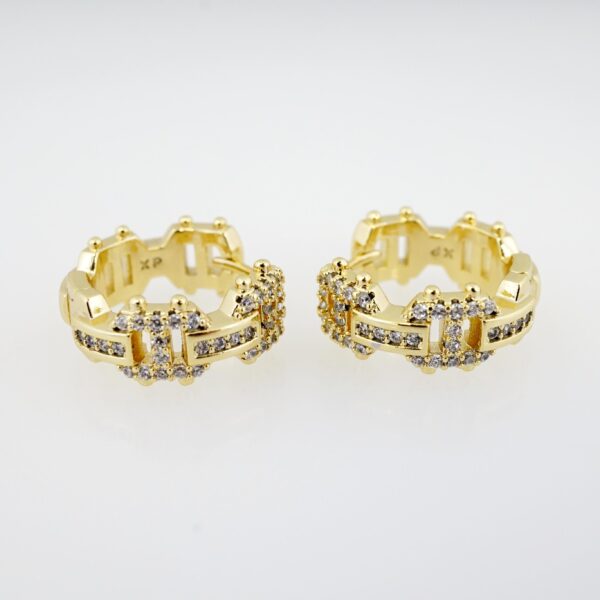 Arete de Acero Bañado en Oro 14k - EA188