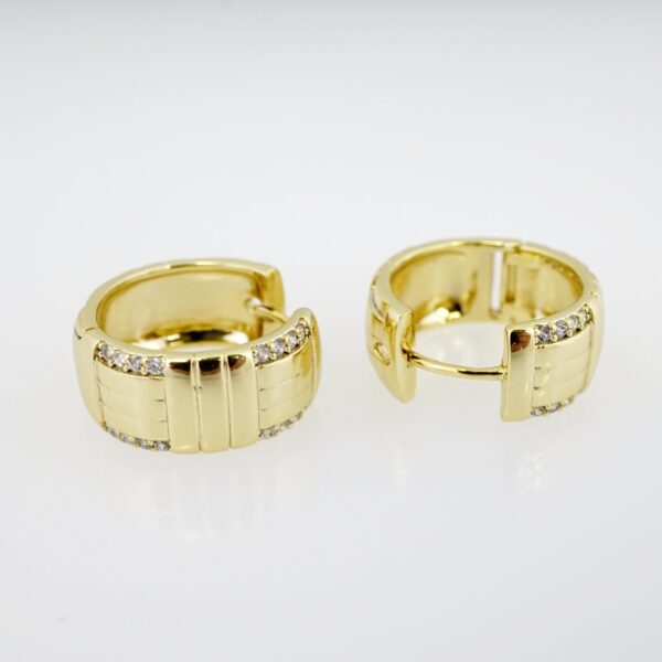 Arete de Acero Bañado en Oro 14k - EA189 - Imagen 2