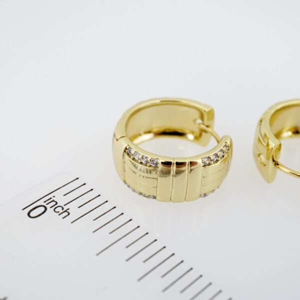 Arete de Acero Bañado en Oro 14k - EA189 - Imagen 3