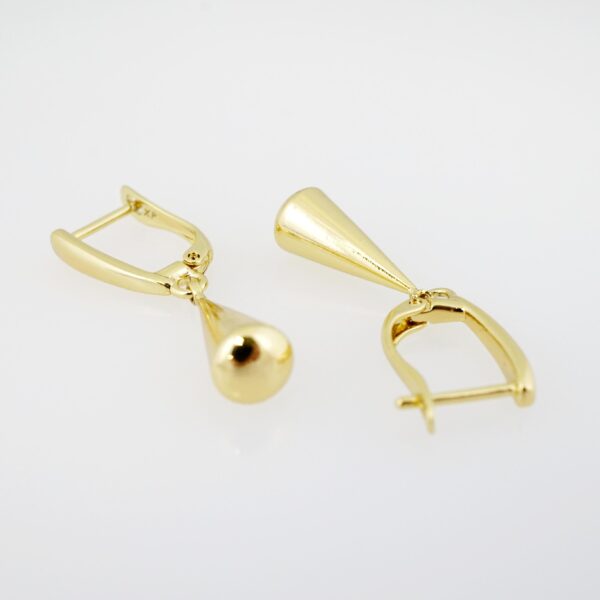 Arete de Acero Bañado en Oro 14k - EA321 - Imagen 2