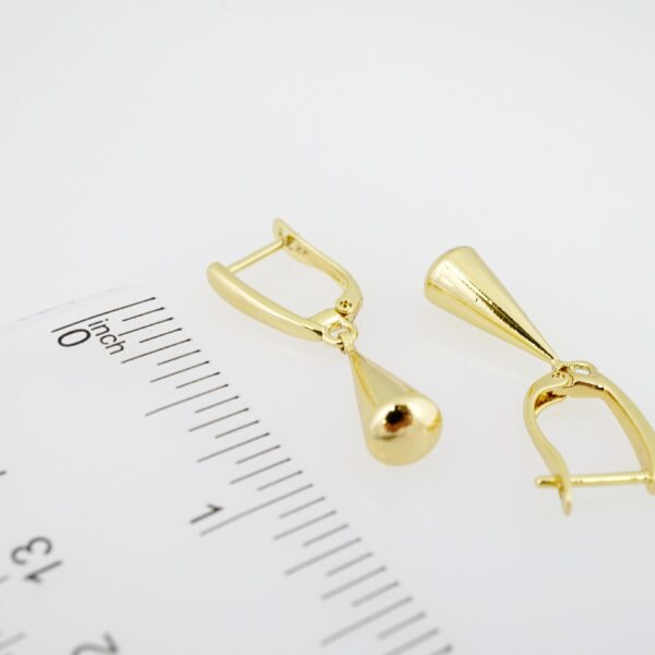 Arete de Acero Bañado en Oro 14k - EA321 - Imagen 3