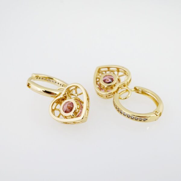 Arete de Acero Bañado en Oro 14k - EA322 - Imagen 2