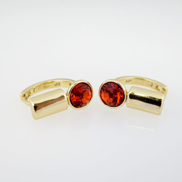 Arete de Acero Bañado en Oro 14k - EA323