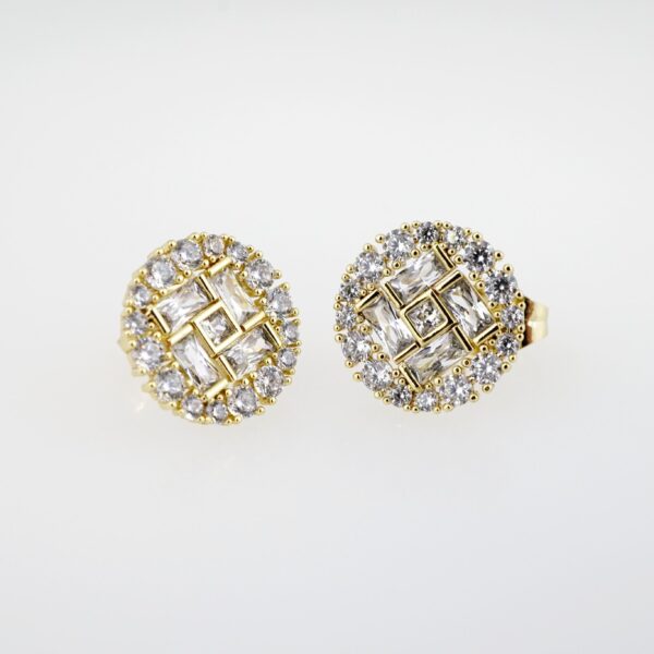 Arete de Acero Bañado en Oro 14k - EA324