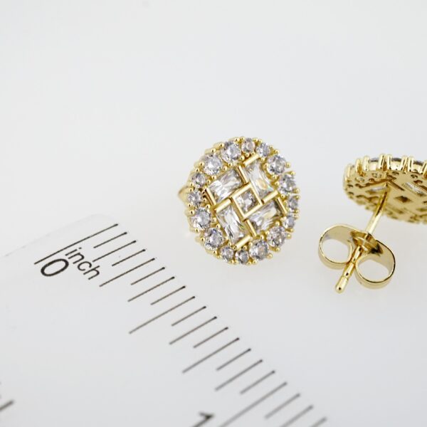 Arete de Acero Bañado en Oro 14k - EA324 - Imagen 3