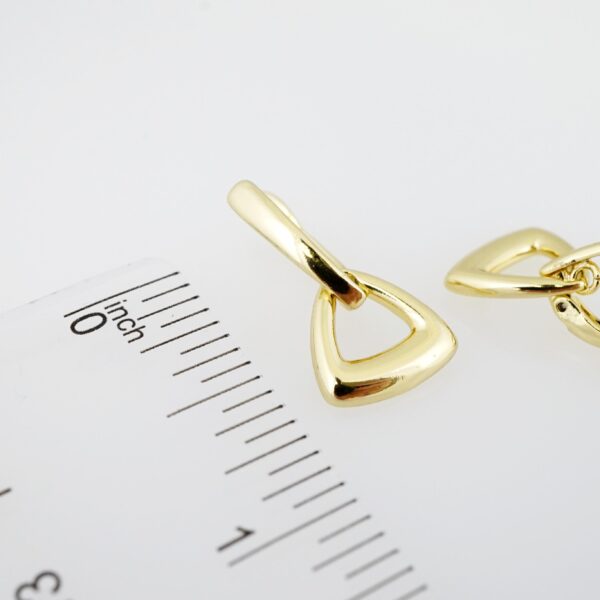 Arete de Acero Bañado en Oro 14k - EA325 - Imagen 3
