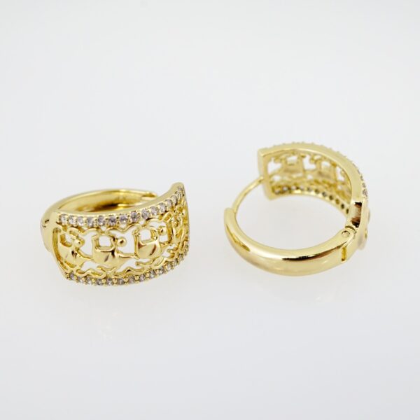 Arete de Acero Bañado en Oro 14k - EA326 - Imagen 2