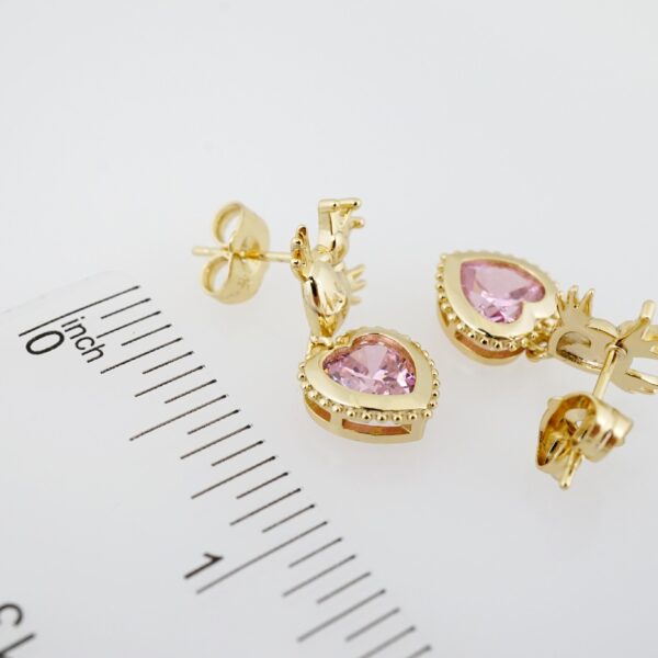 Arete de Acero Bañado en Oro 14k - EA327 - Imagen 3