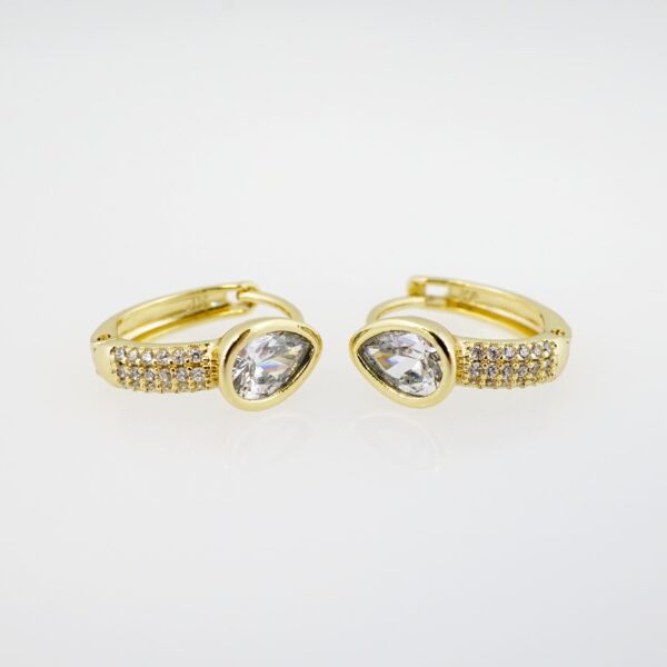 Arete de Acero Bañado en Oro 14k - EA328