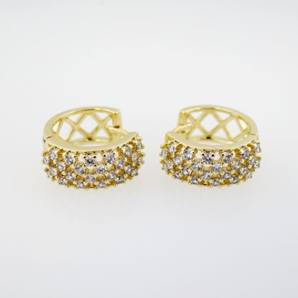 Arete de Acero Bañado en Oro 14k - EA226