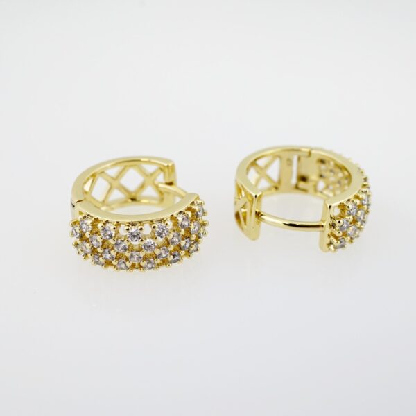 Arete de Acero Bañado en Oro 14k - EA226 - Imagen 2
