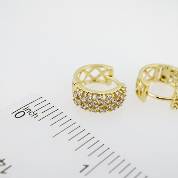 Arete de Acero Bañado en Oro 14k - EA226 - Imagen 3